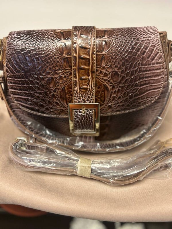 Crocodile Crossbody - Brown