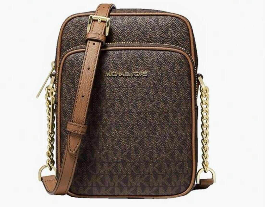 Michael Kors medium crossbody jet set purse  - Brown