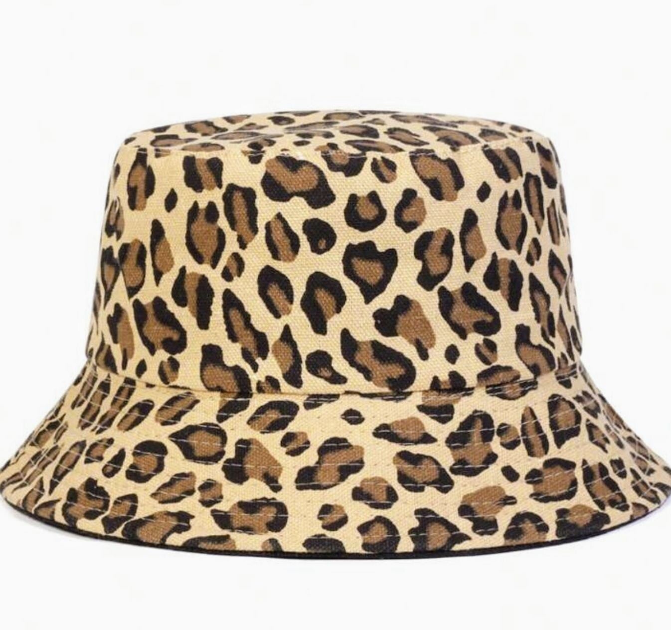 Bucket Hat - Light Tan Leopard Print