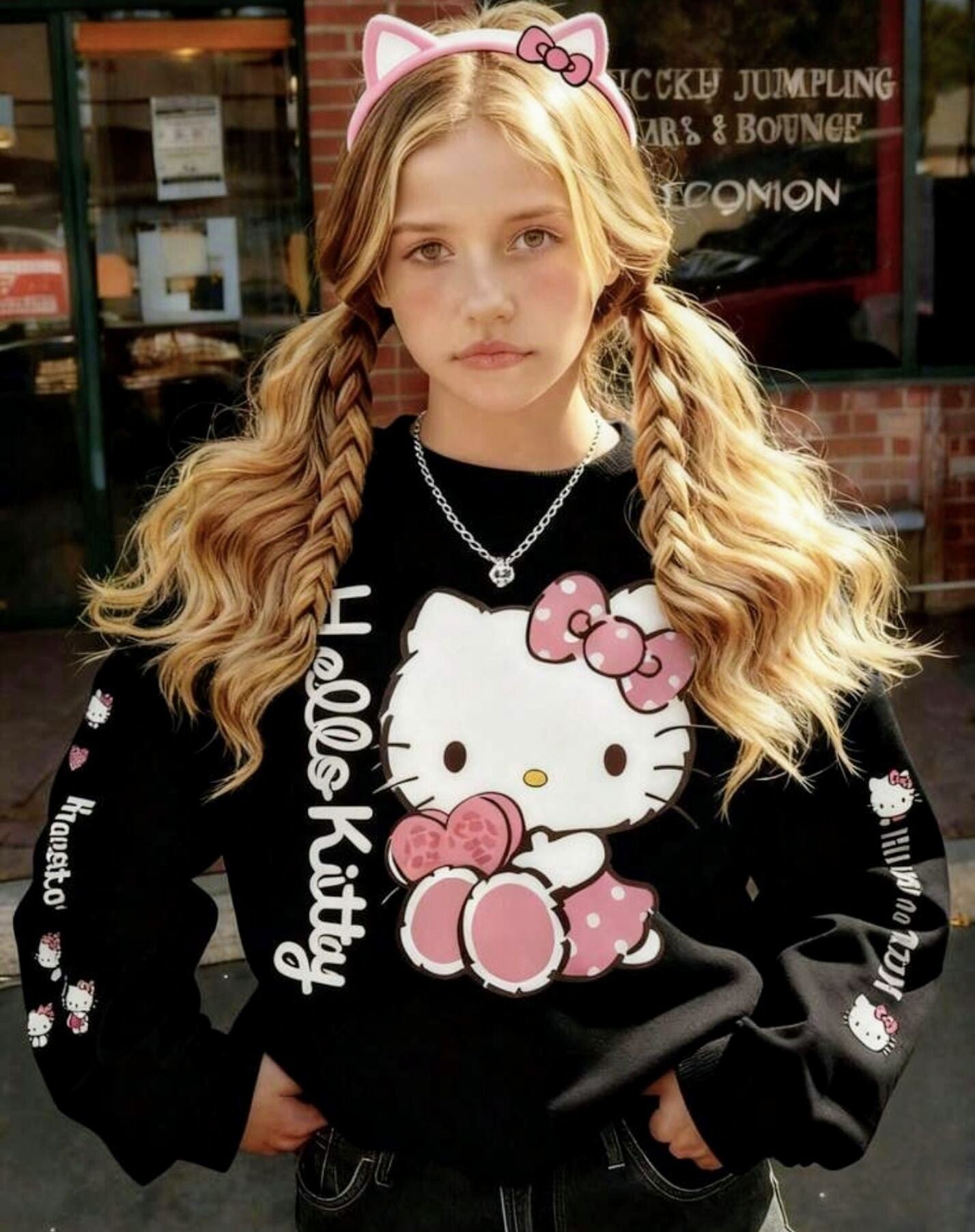 Sanrio Hello Kitty Sweatshirt -  Black