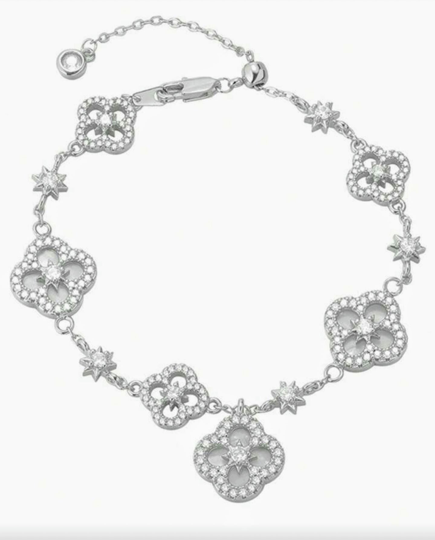 Four leaf clover stainless Steel bracelet - Silver