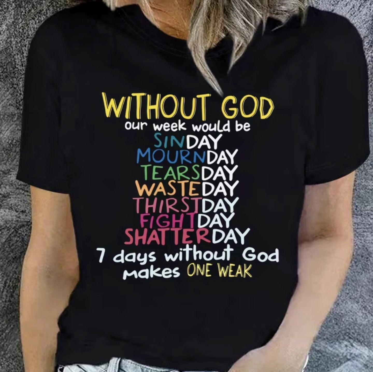 Women’s Christian tee shirt - Black