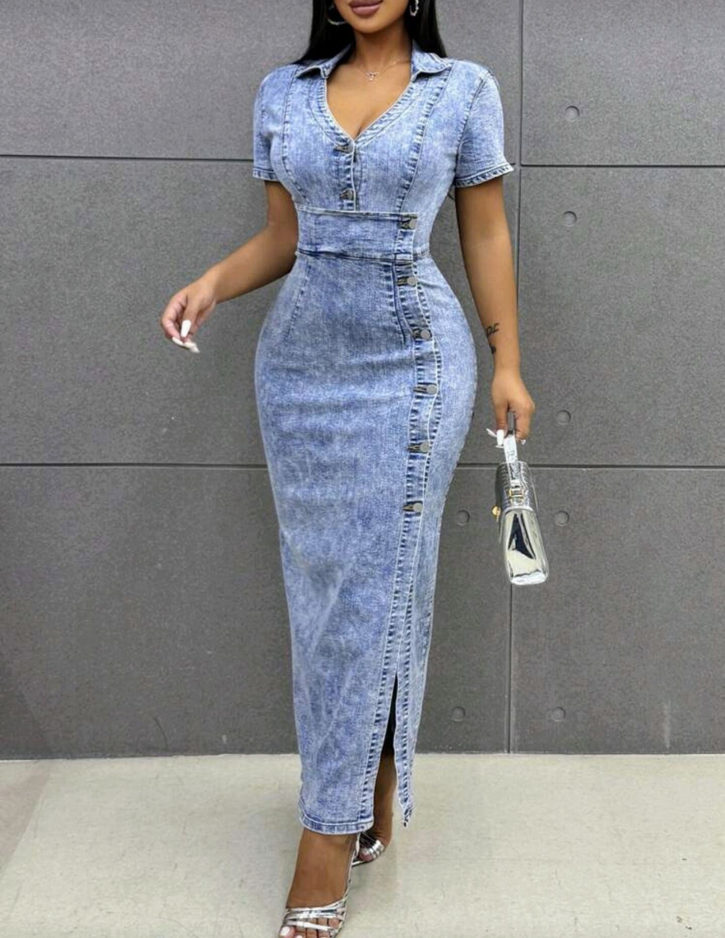 Stretch Denim Dress
