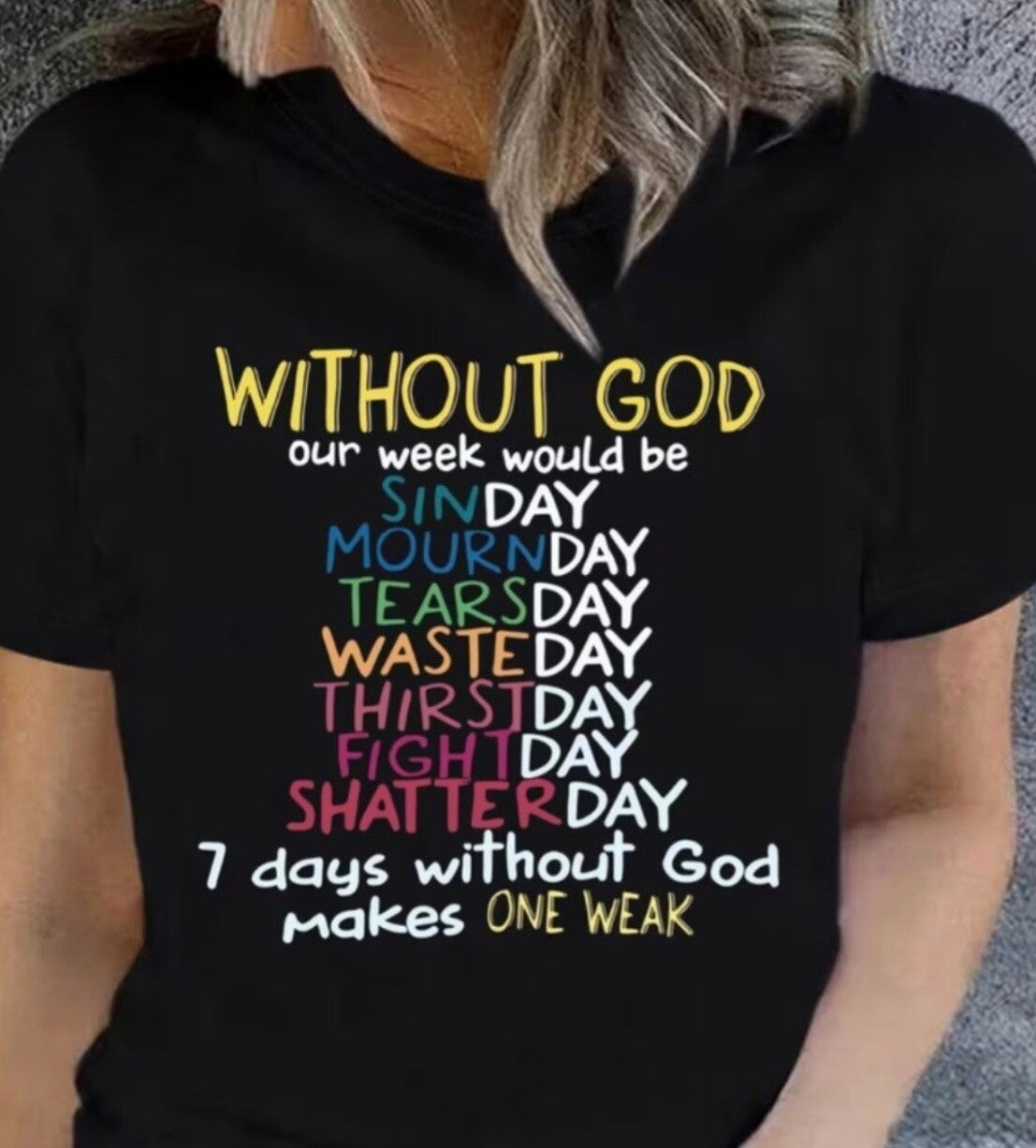Women’s Christian tee shirt - Gray