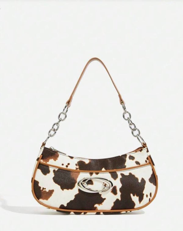 Small Cow Print Hobo Bag - Style 2