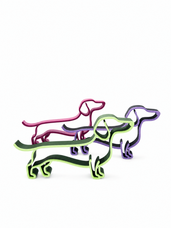 Teckel Decoratie Sculptuur – Modern Design Woonaccessoire voor Hondenliefhebbers