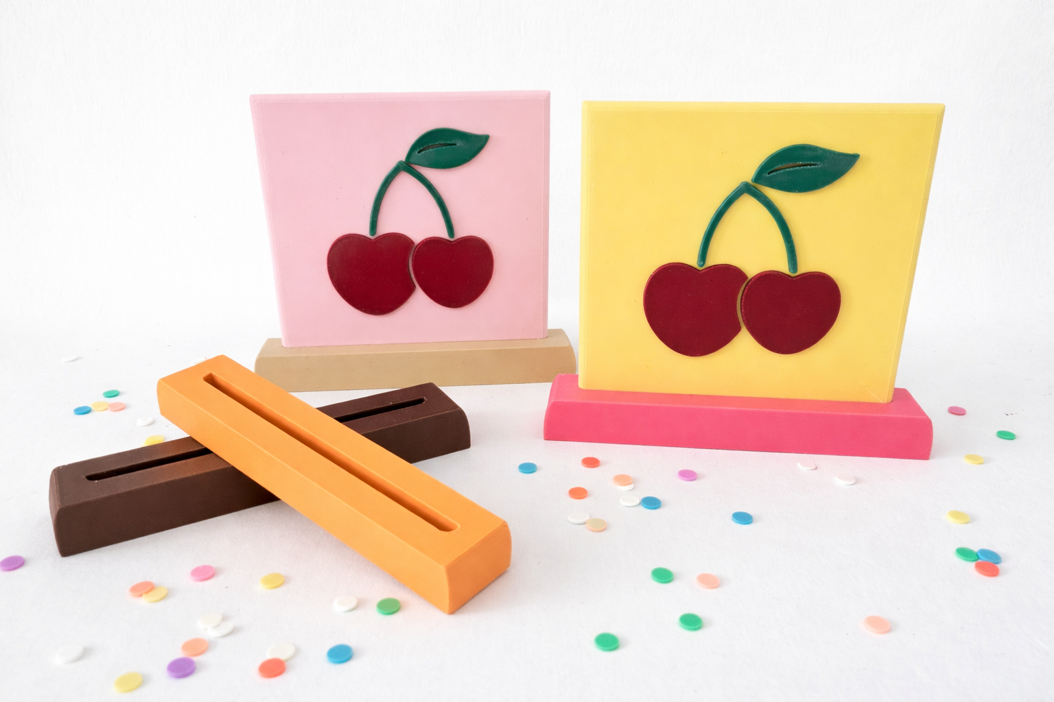 Tegeltje KERSEN met houder