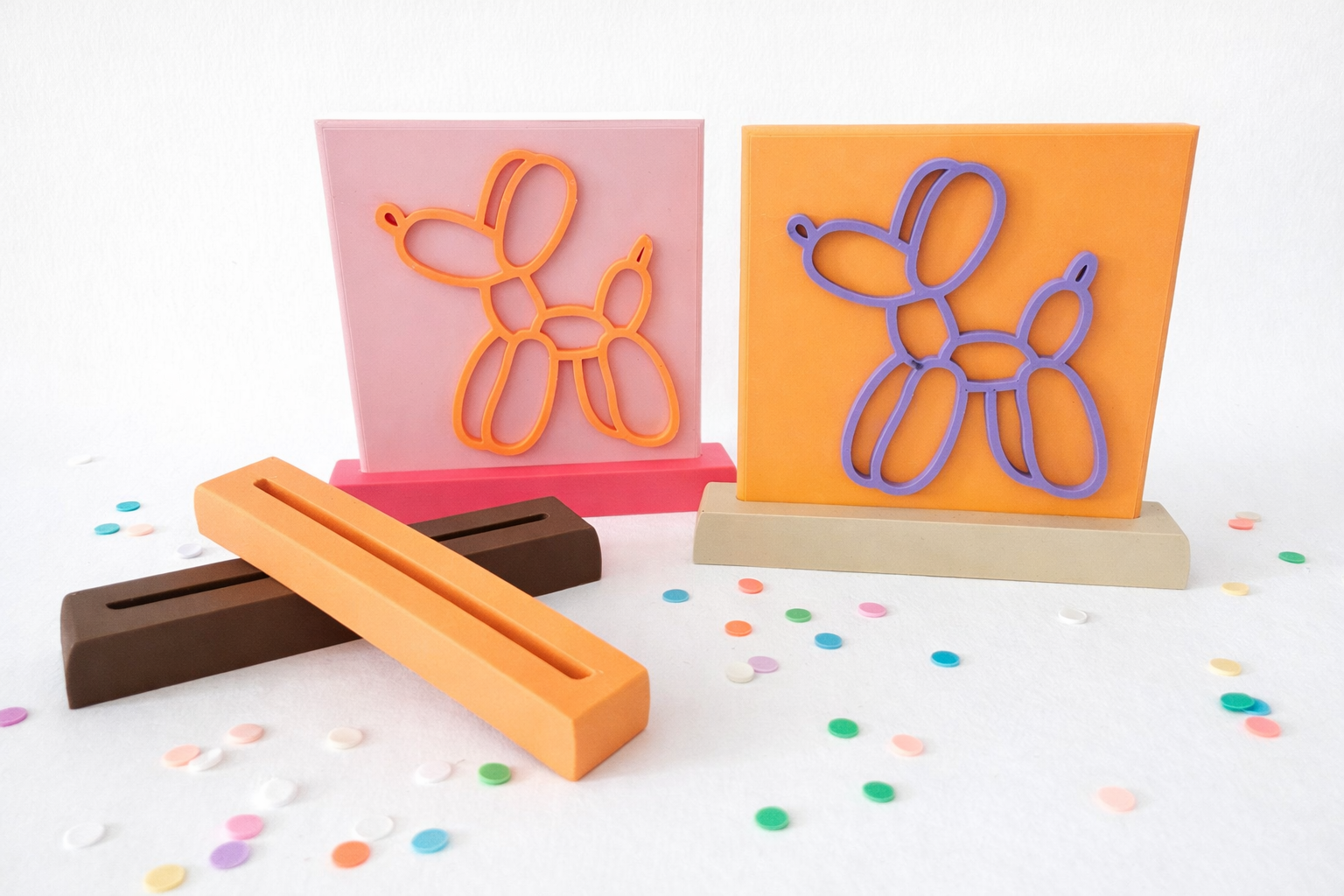 Tegeltje BALLON HOND met houder