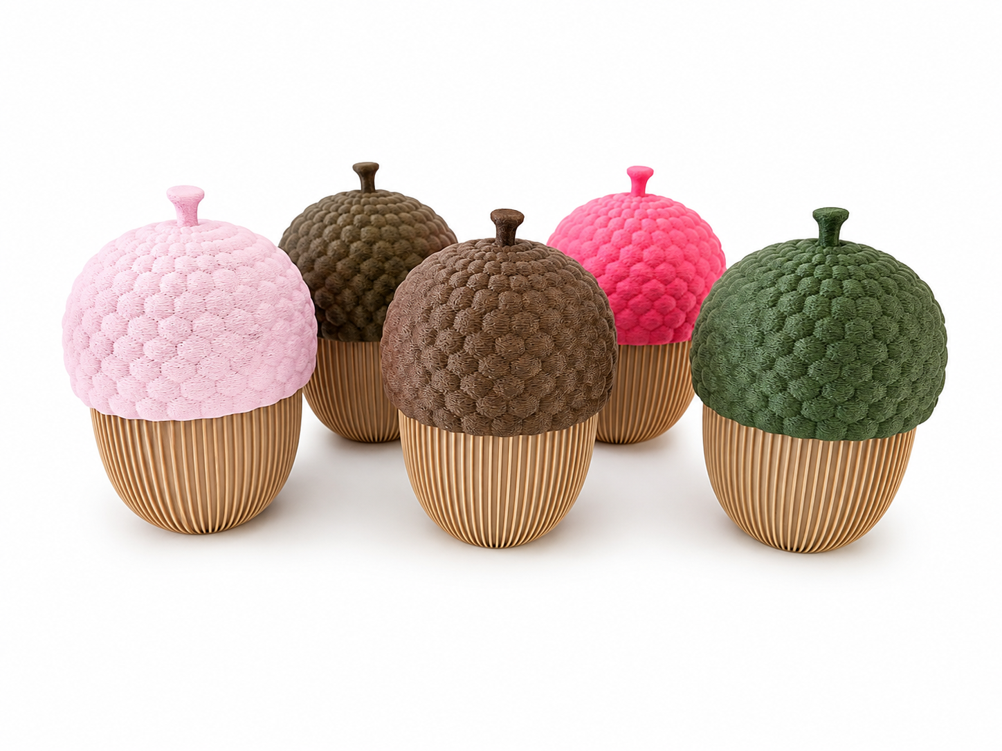 Decoratieve 3D geprinte Japandi stijl eikel Opbergcontainer