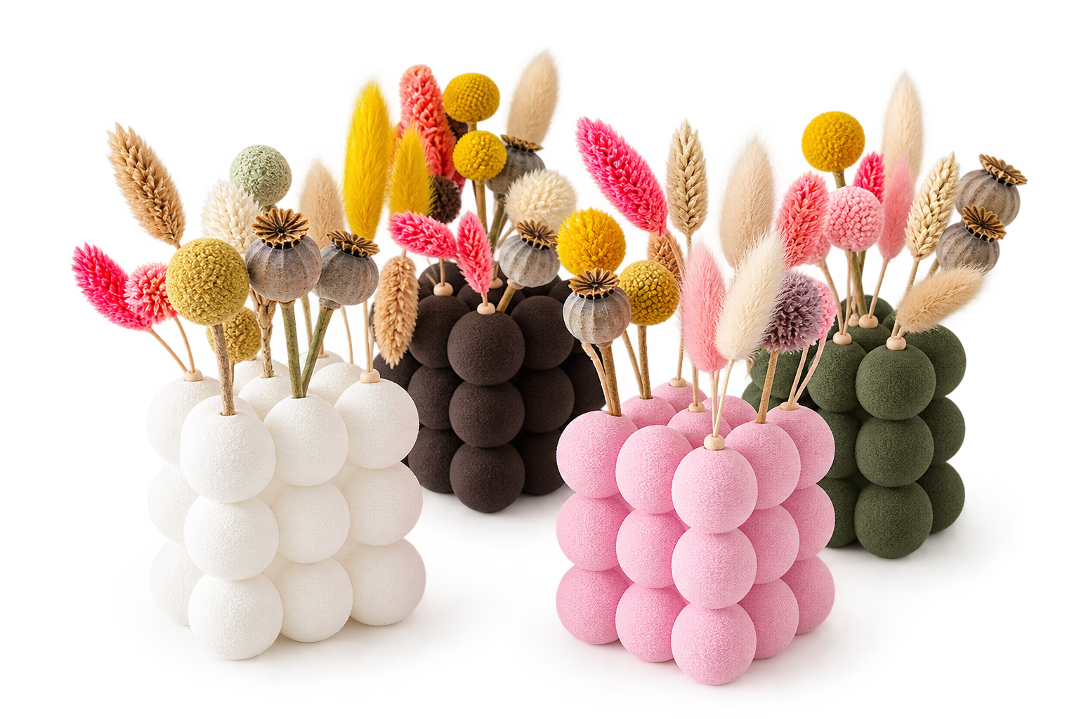 3D Geprinte kubus voor Droogbloemen