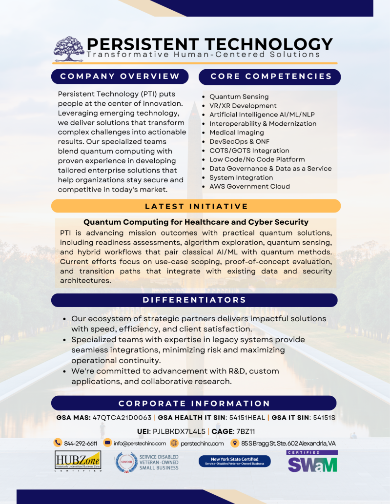 Capability Statement (Front)