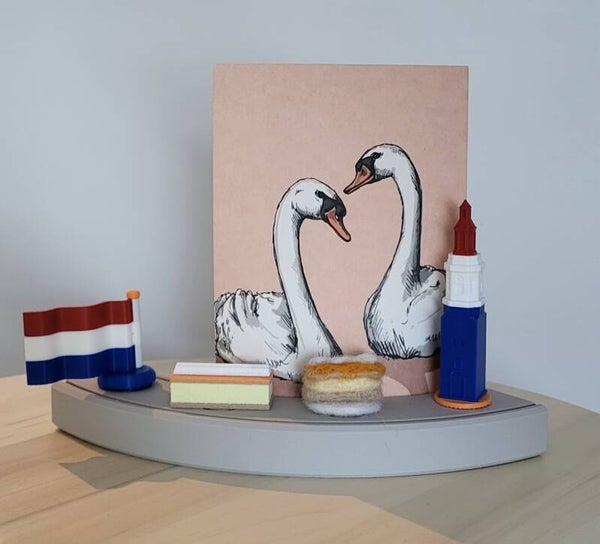 Koningsdag topper - vlag met stok