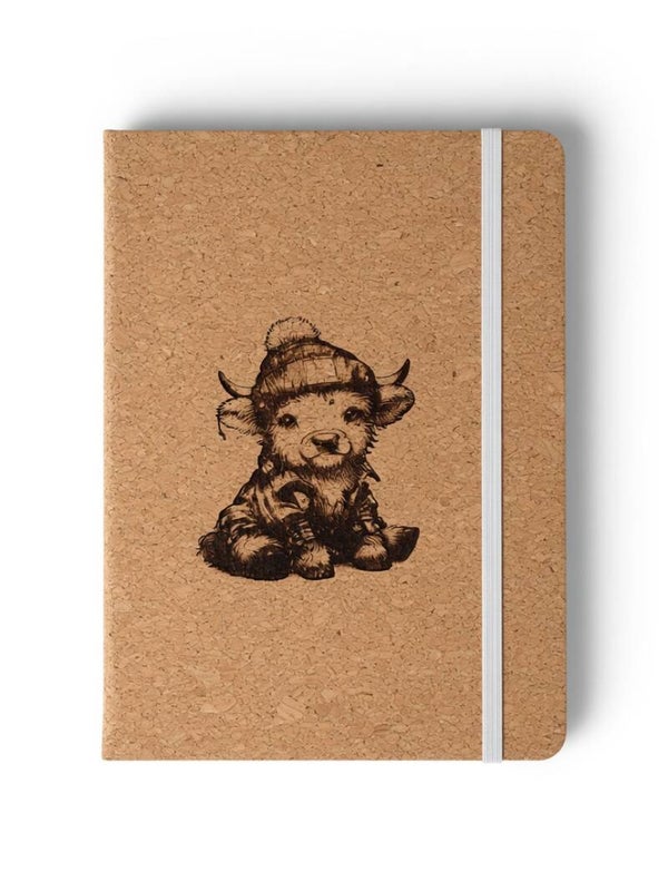 Kork Notizbuch Kuh In Flanell