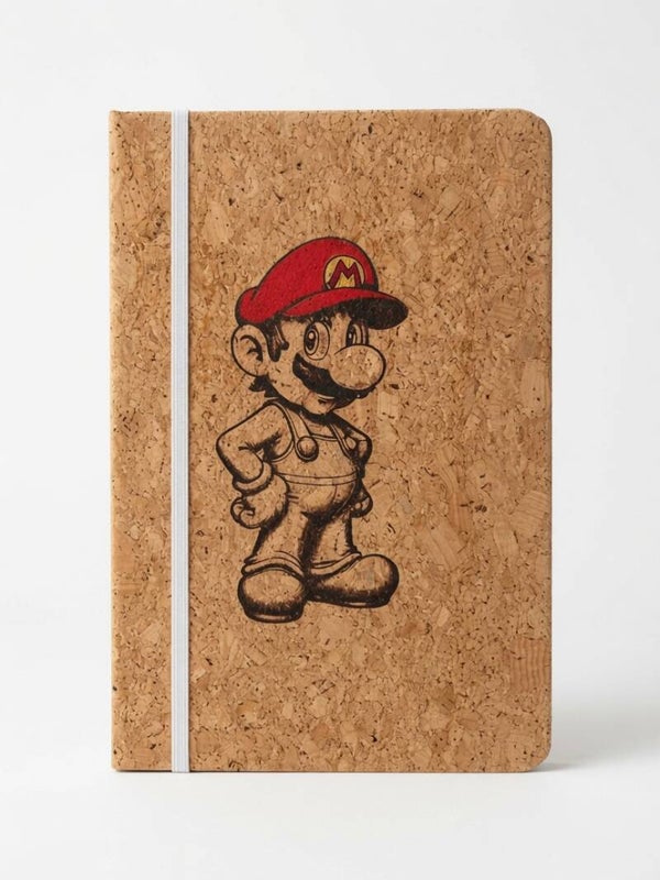 Kork Notizbuch Mario