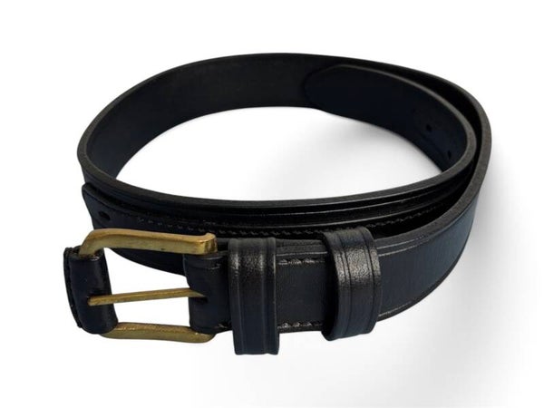 Basic Gürtel Leder 40 mm – Extra robust & formstabil (ca. 4 mm Stärke) – Schwarz / Braun