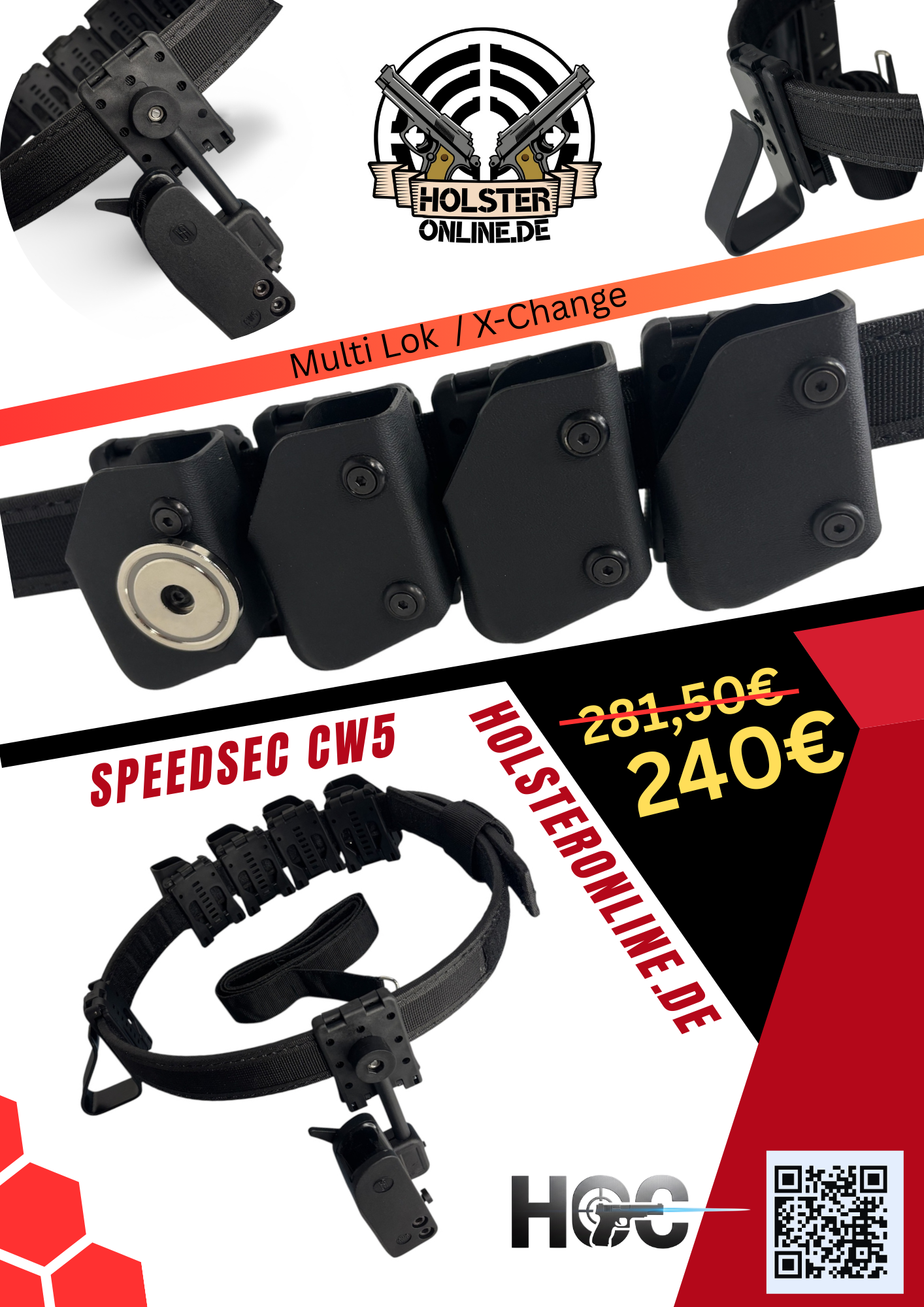 Komplett-SET „Speedrig 3.0“ Speedsec CW5 Holster