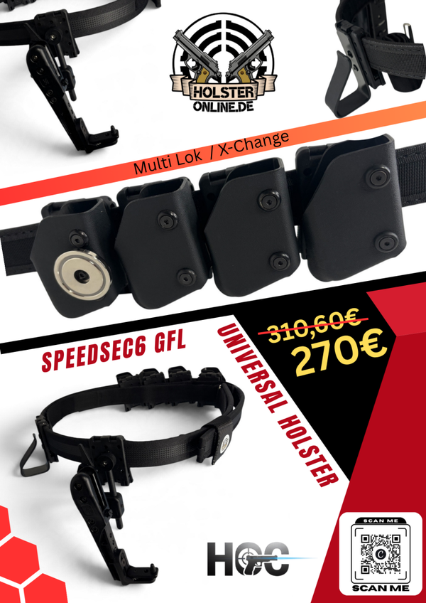 Komplett-SET „Speedrig 3.0“ Speedsec6 GFL Holster