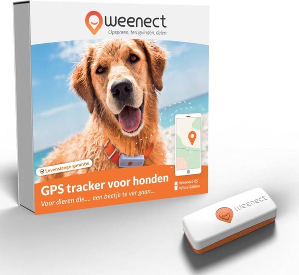 Weenect XS GPS Tracker Hond (Wit/Zwart editie 2023)