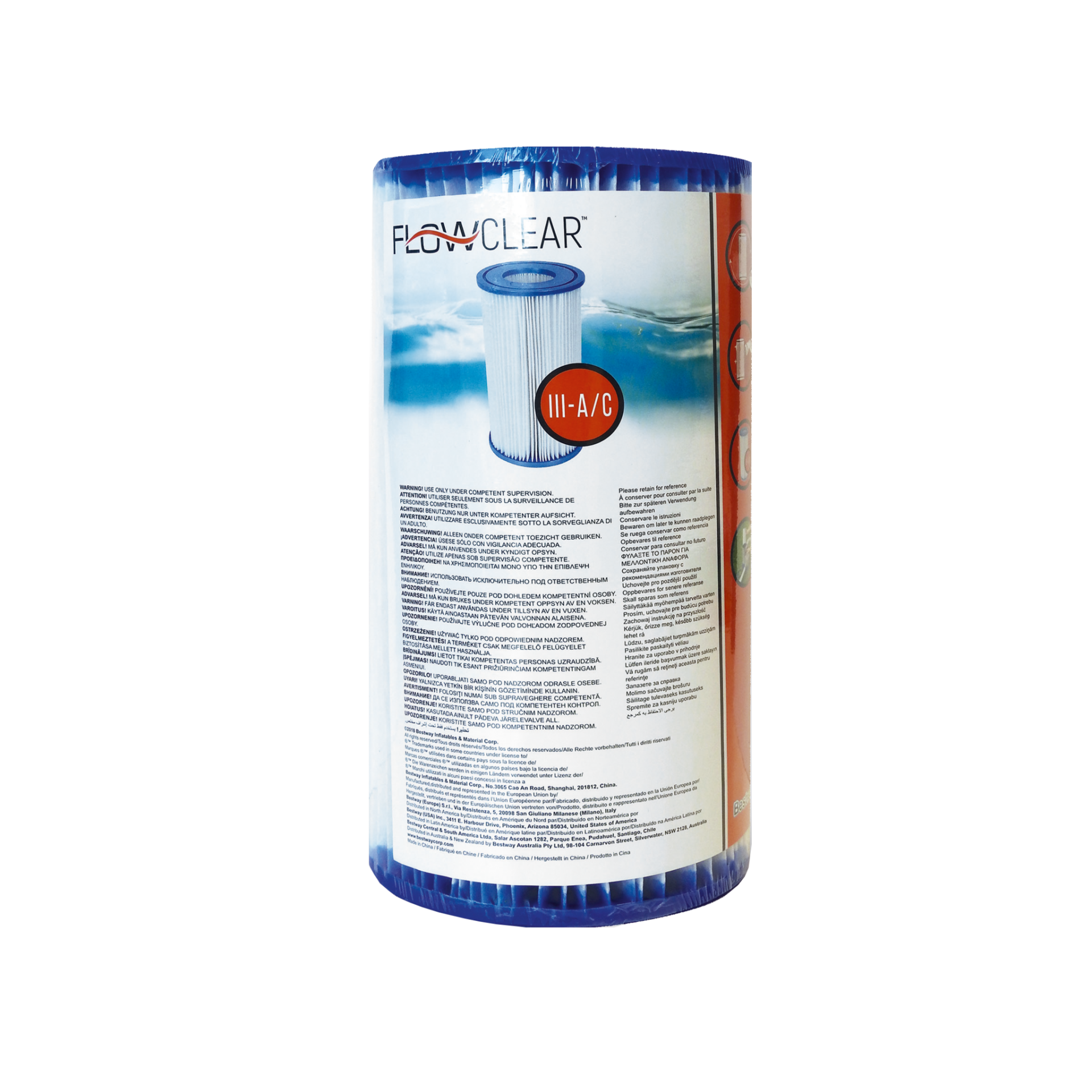 Bestway Flowclear Type 3 filter - Ø106x203 mm - 2 stuks - 91822