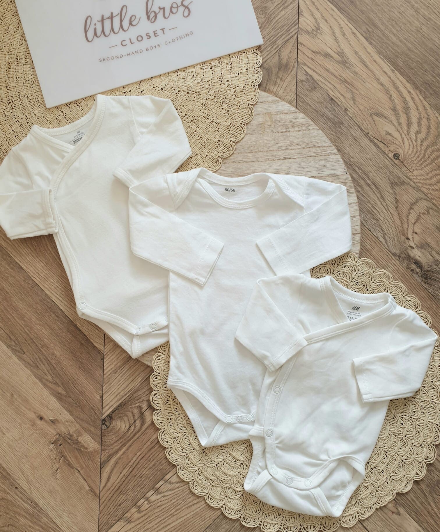 3 Rompers - Maat 50/56