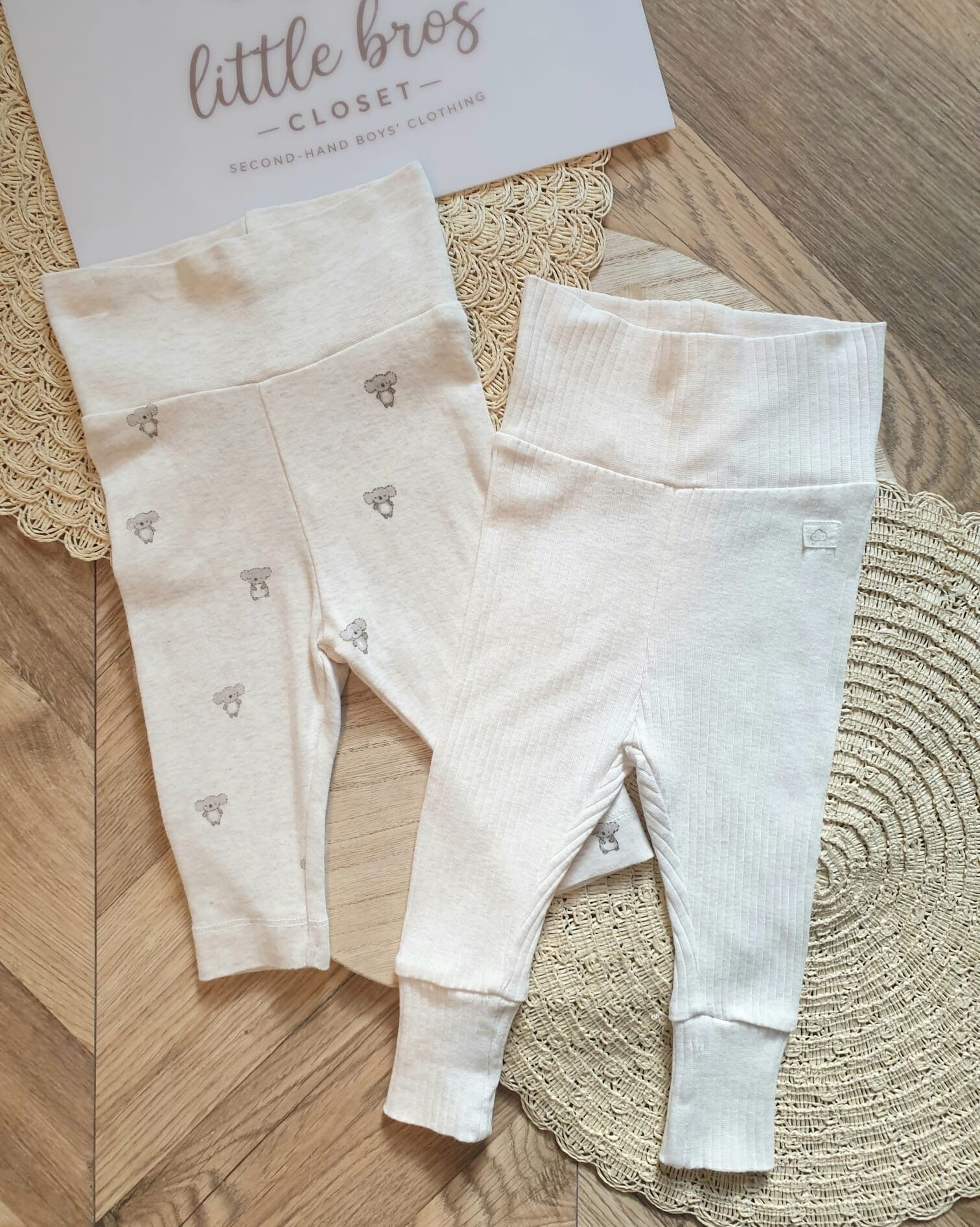 2 Leggings 100% katoen - Maat 62