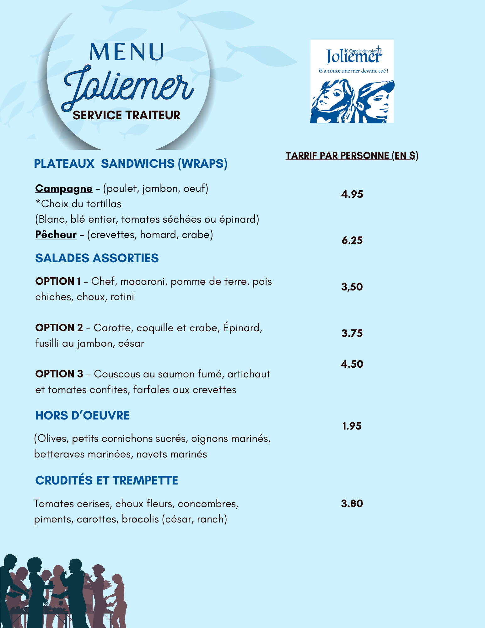 Aperçu menu Joliemer
