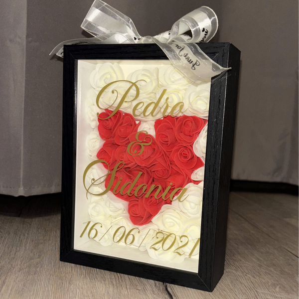 Cadre fleuri personnalisé