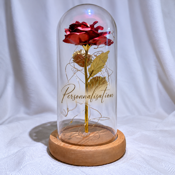 Rose éternelle personnalisé lumineuse