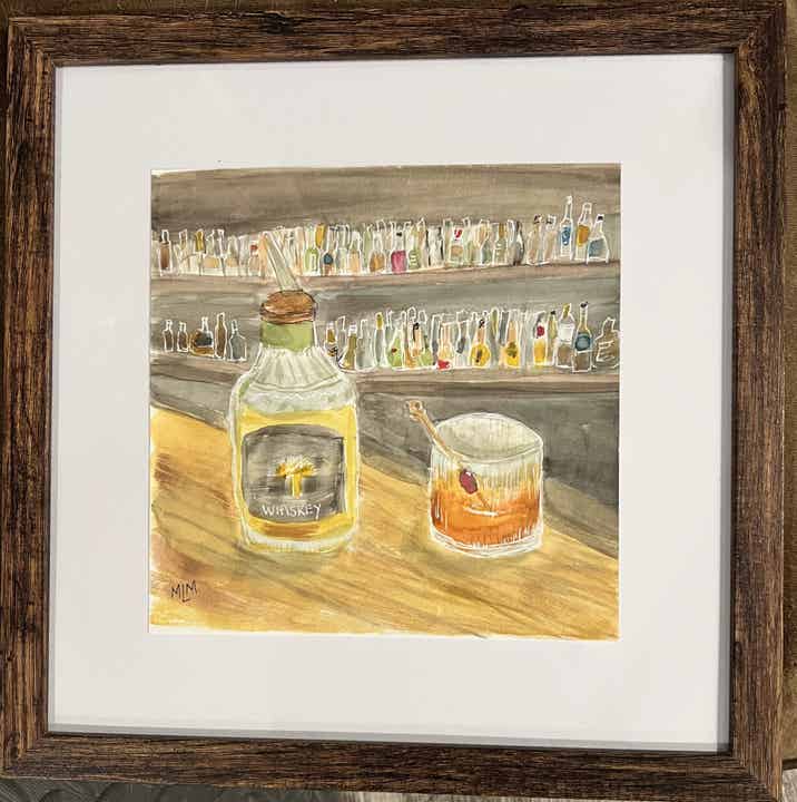 Old Fashioned ink and watercolor