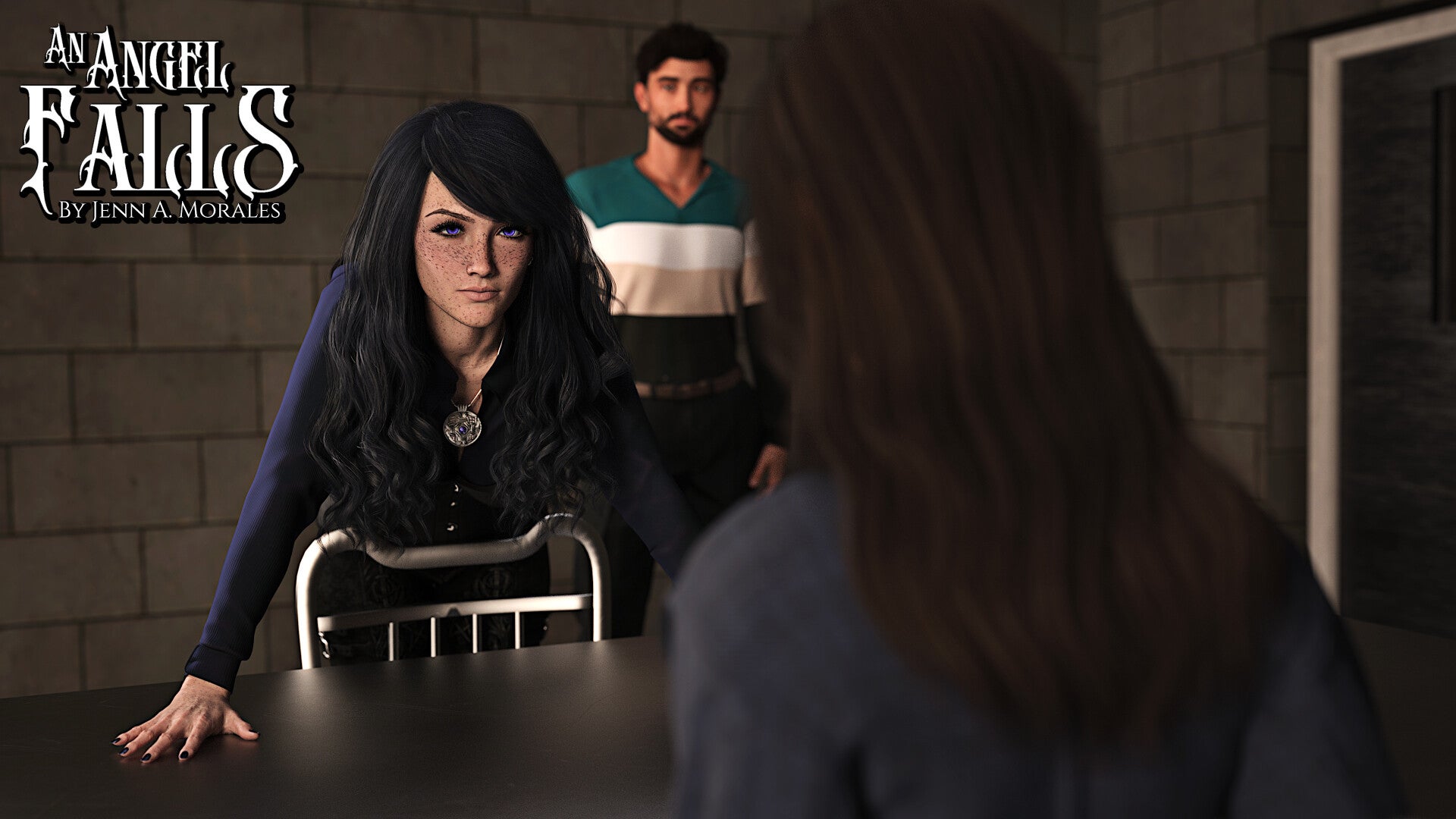 Kalista in her power pose glaring at the criminal