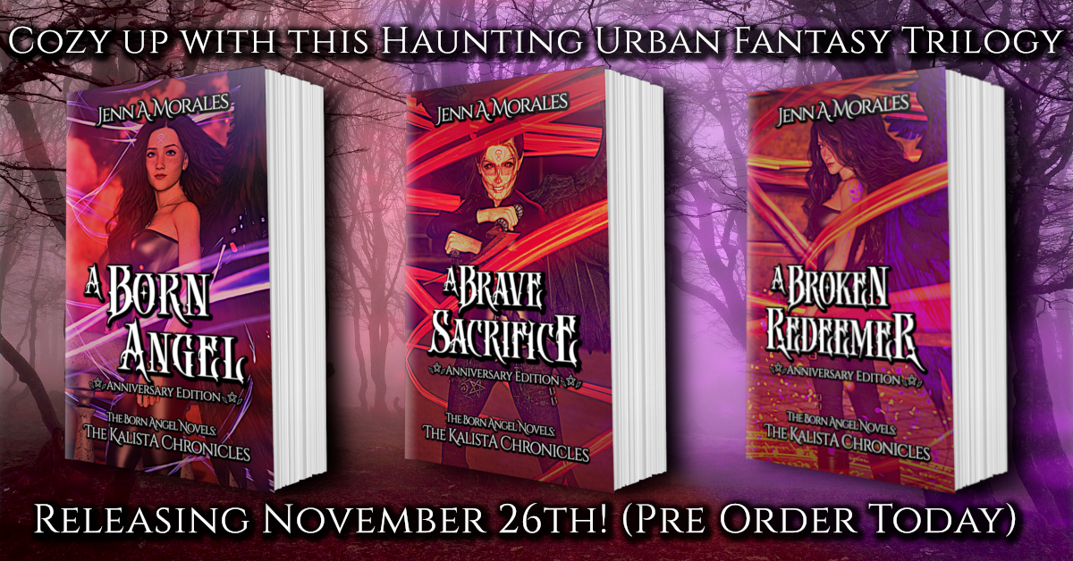 Cozy up with this Haunting Urban Fantasy Trilogy: releasing November 26th! (Pre order today) picture also shows all three new covers of the books)