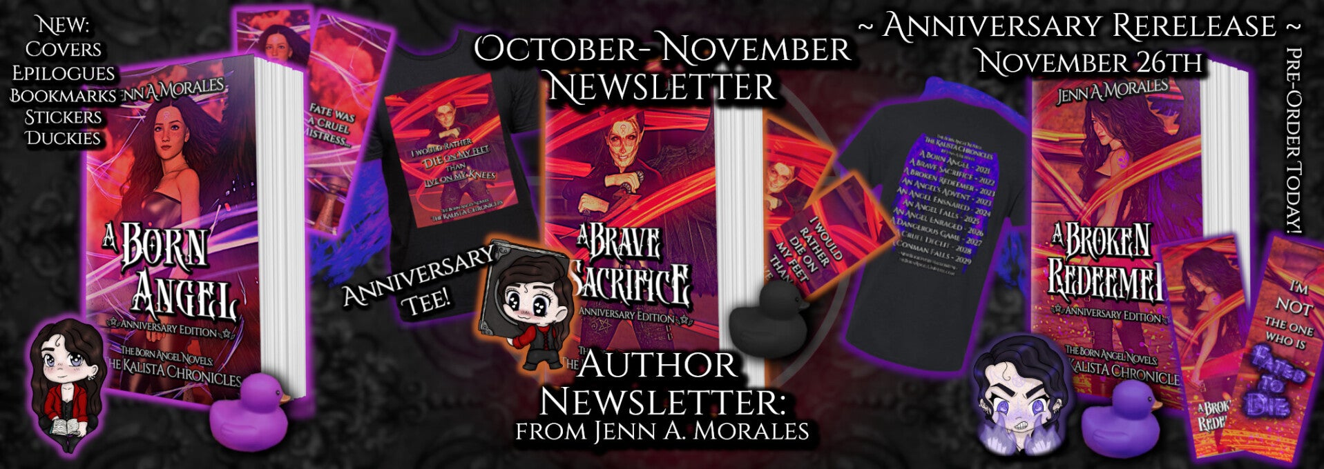 October and November header now features the new covers!
