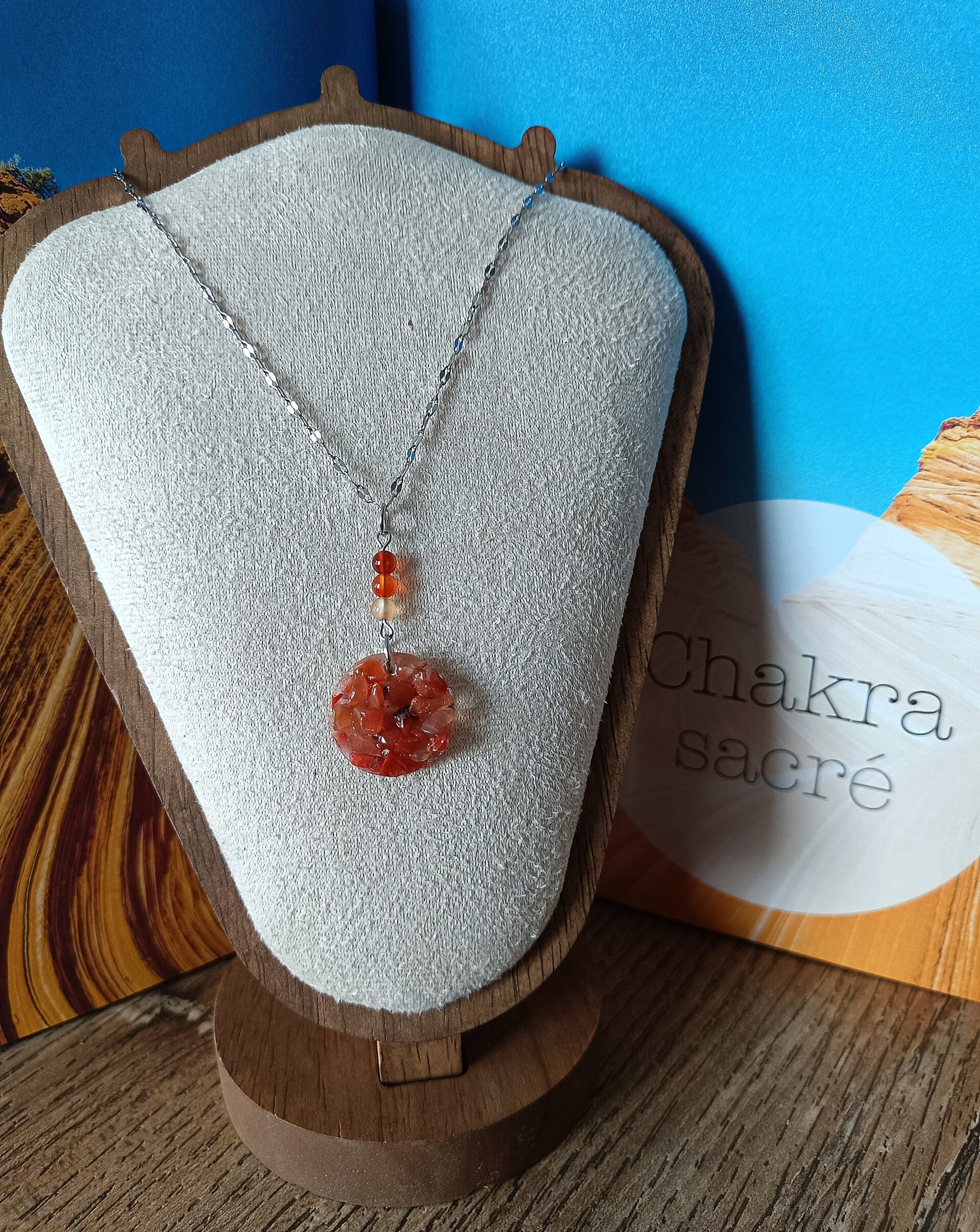 Collier Chakra Sacré – Cornaline 🧡