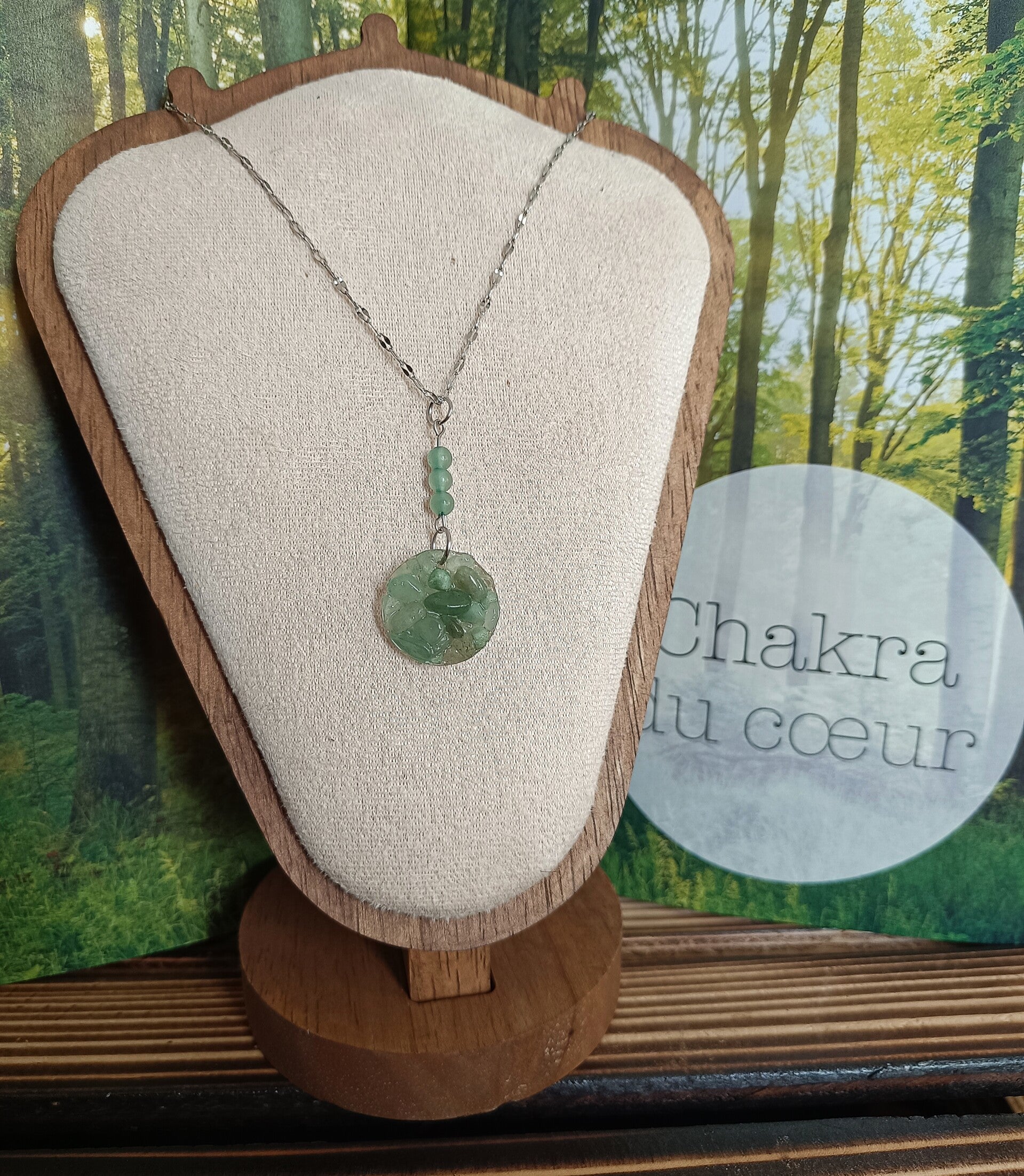 Collier Chakra Cœur – Aventurine Verte 💚