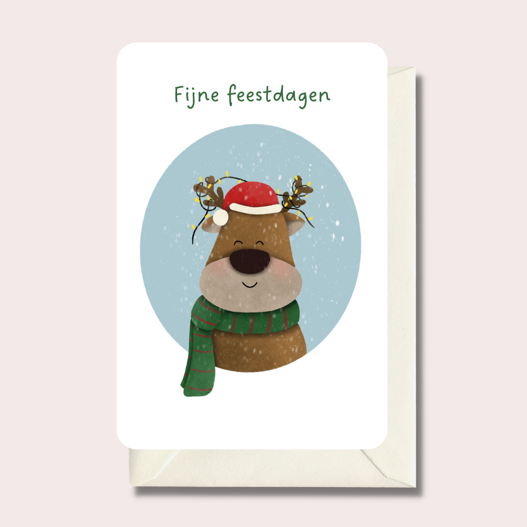 kerstkaart | rendier