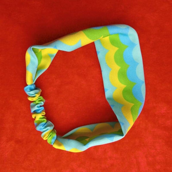 Blue Wave Fabric Headband