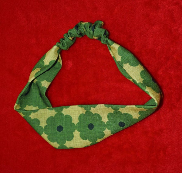 Green flower headband