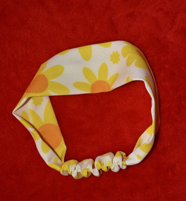 Yellow flower headband