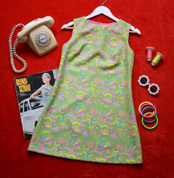 Green 60s dress S