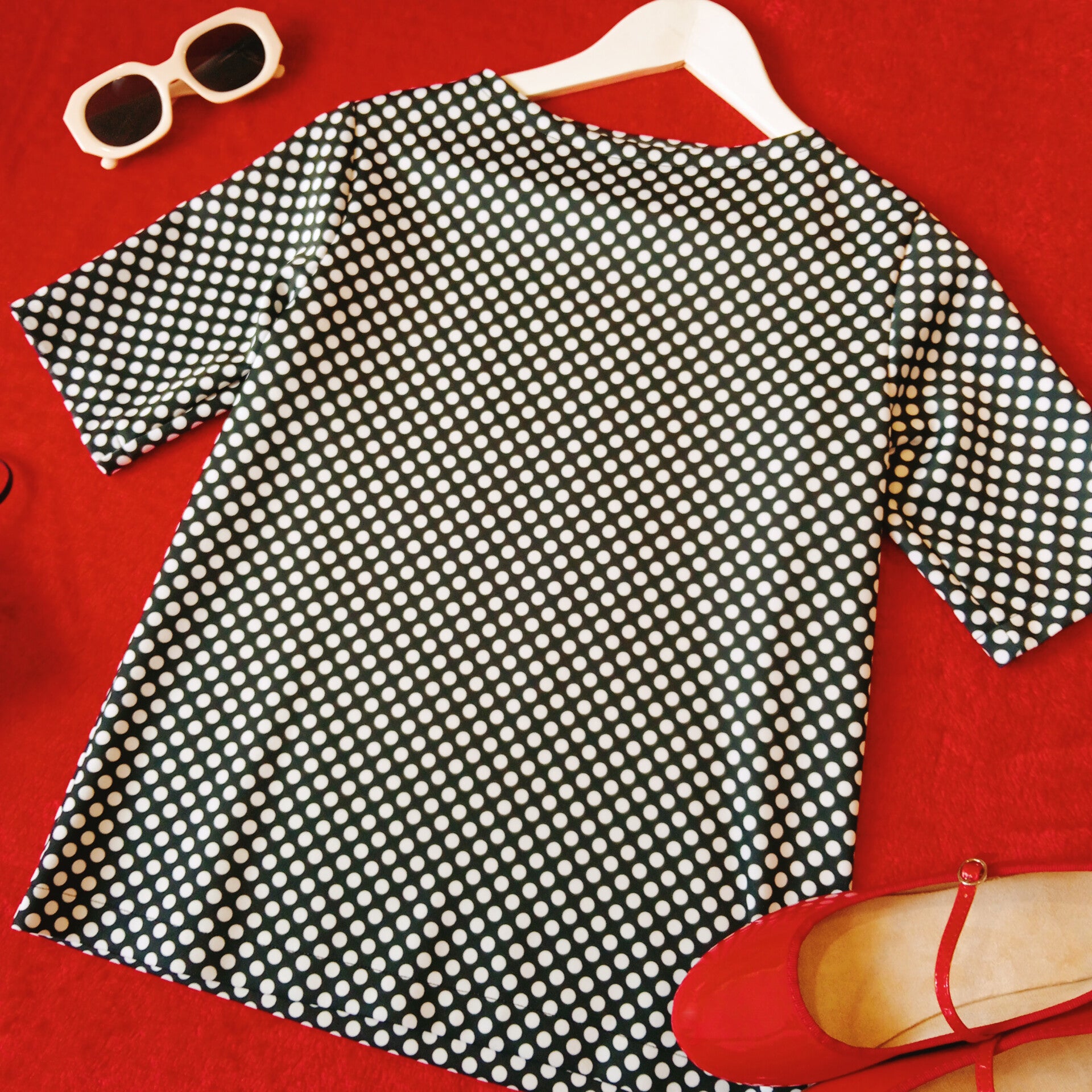 Polka dot top XS