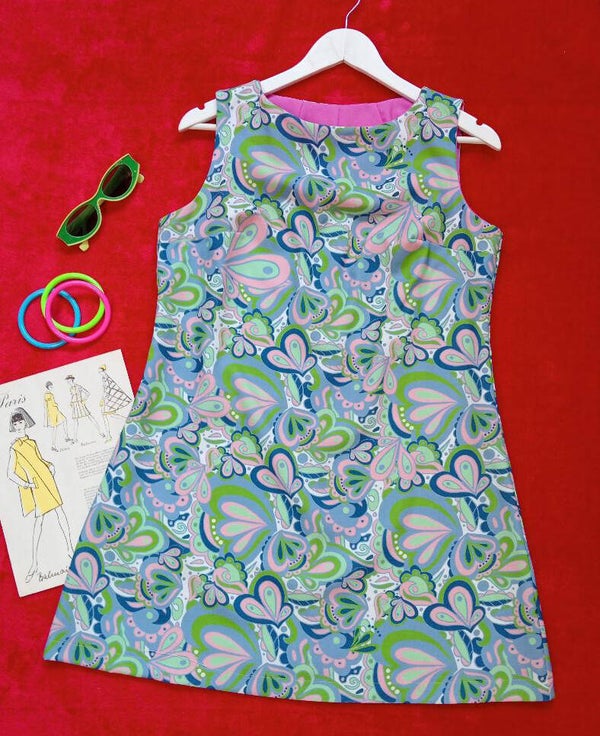 Blue paisley dress M/L