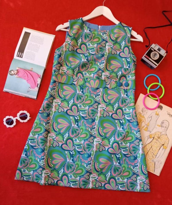 Blue Paisley Dress