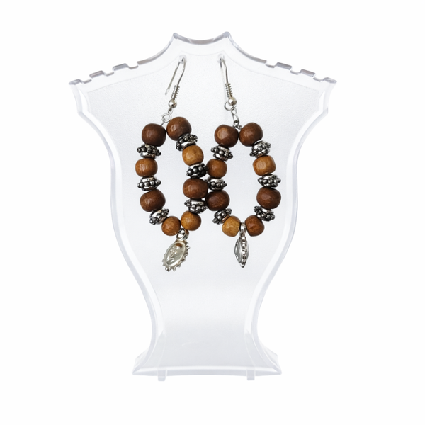 Wooden Bead Earrings