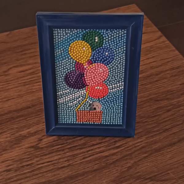 Balloon Art in Blue Frame