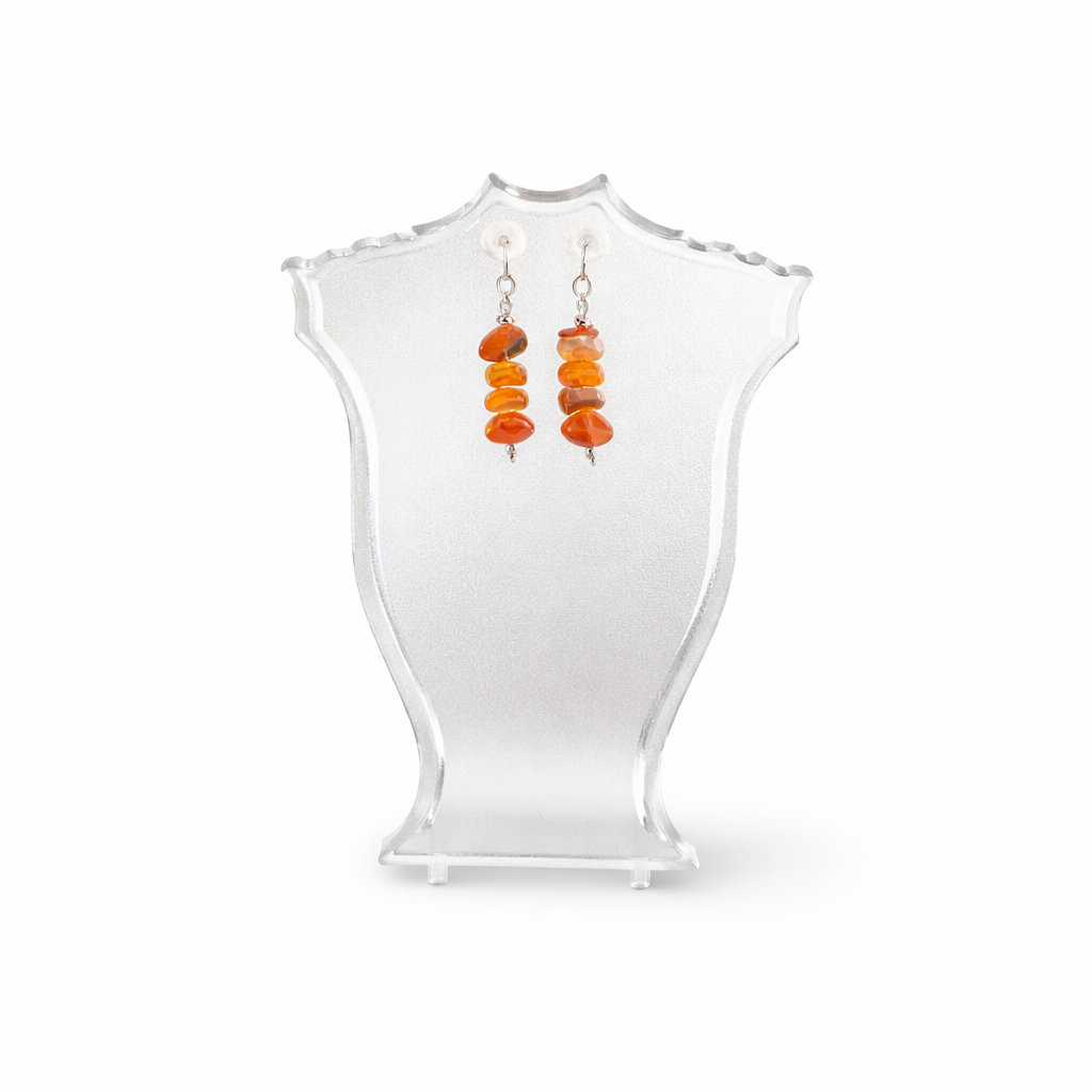Carnelian Earrings - Natural Stones