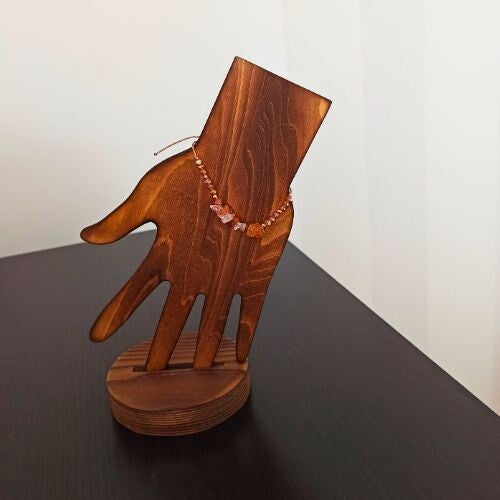 Carnelian and white quartz bracelet - Natural Stone