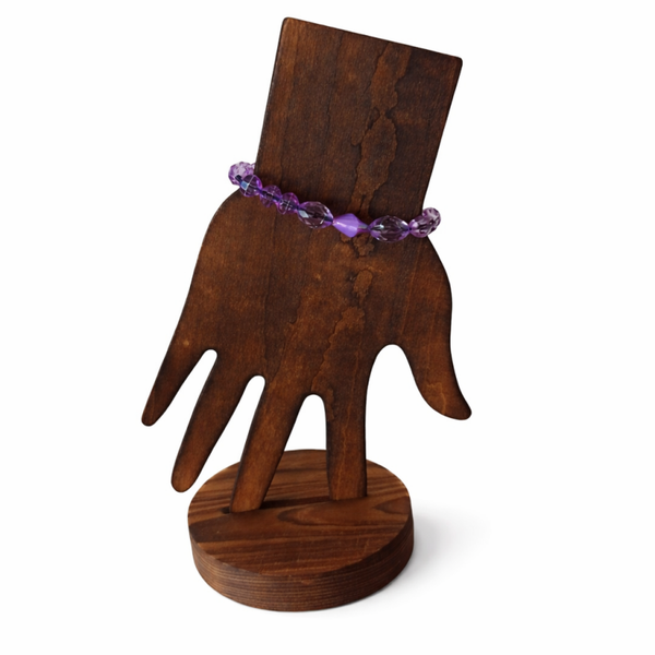 Lilac children's bracelet with beads