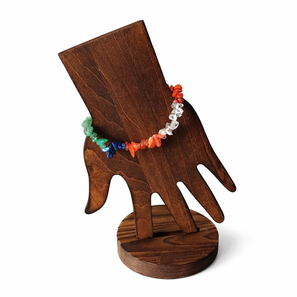 Multi-colored gem stone bracelet