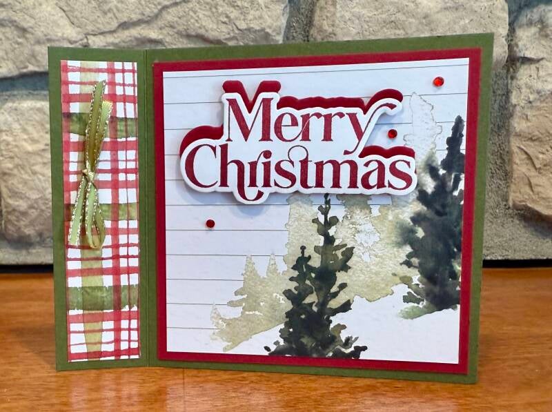 One Card - Book Fold - Merry Christmas