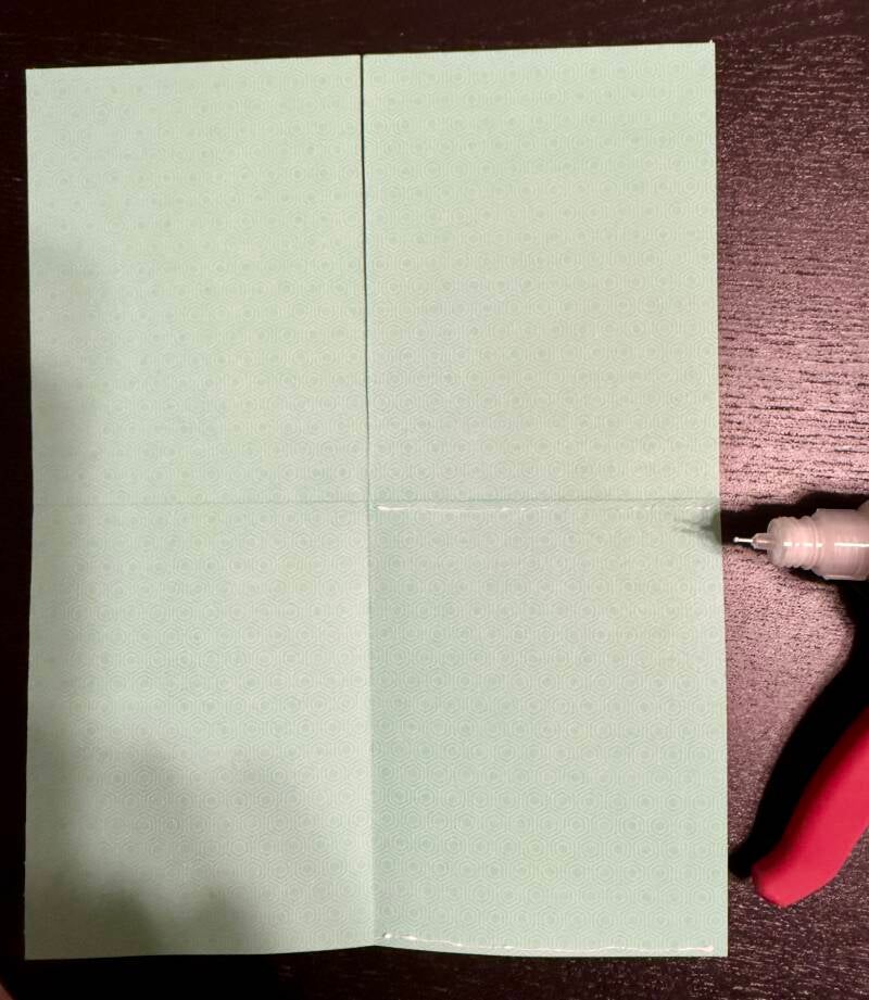 Fold, cut, and glue bottom section